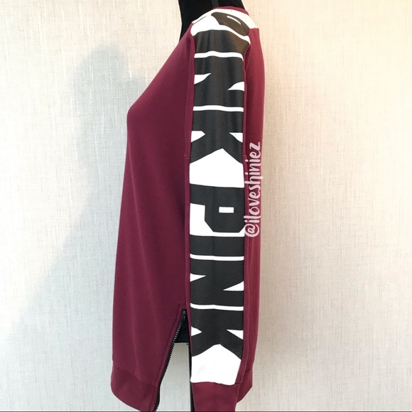 •Victoria's Secret PINK• Tunic Crew Sweatshirt XS - Picture 4 of 8